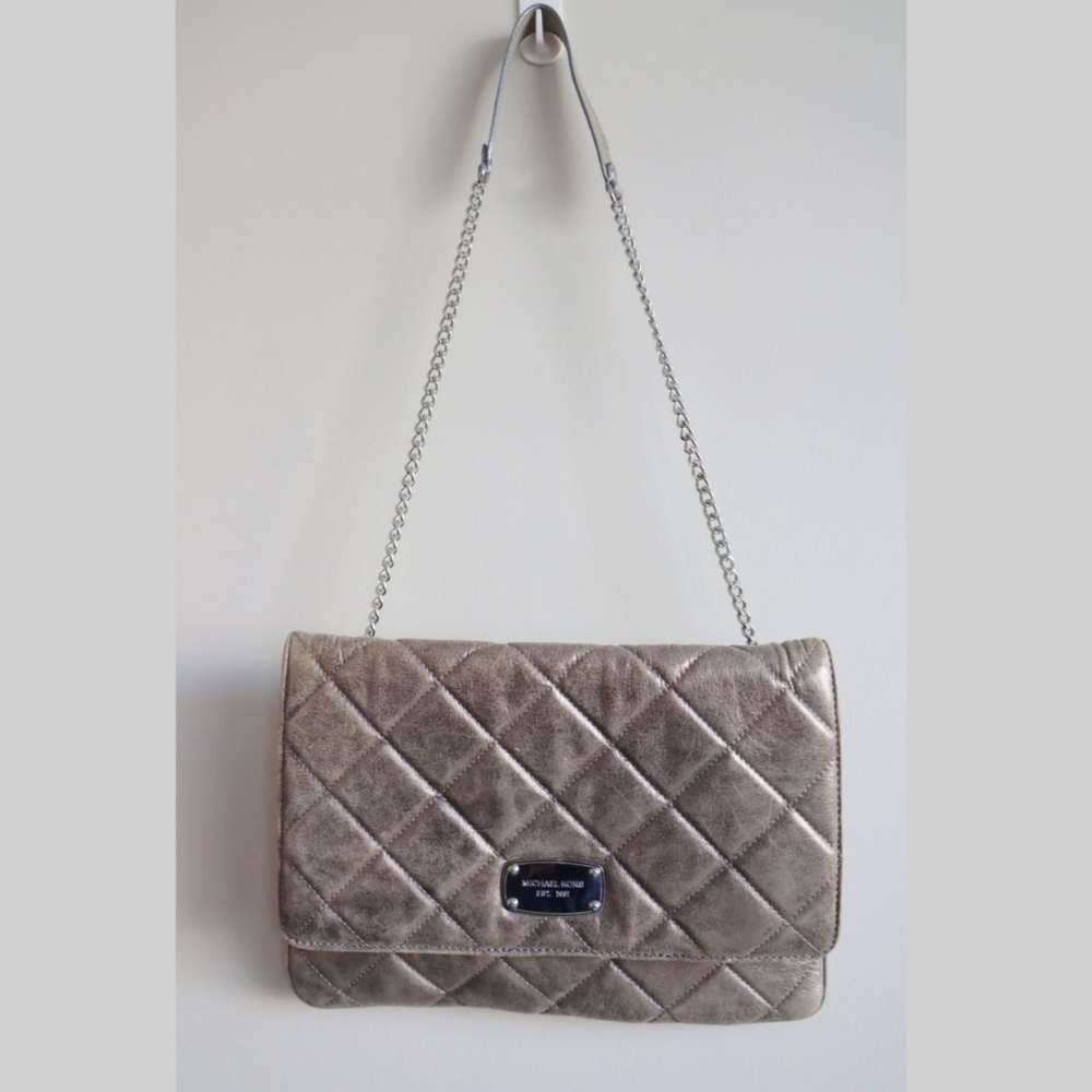 Michael Kors Leather Chained Envelope Bag